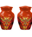 Phoenix Human Ashes Urns Large - Orange Phoenix Art Urn For Funeral