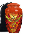 Phoenix Human Ashes Urns Large - Orange Phoenix Art Urn For Funeral