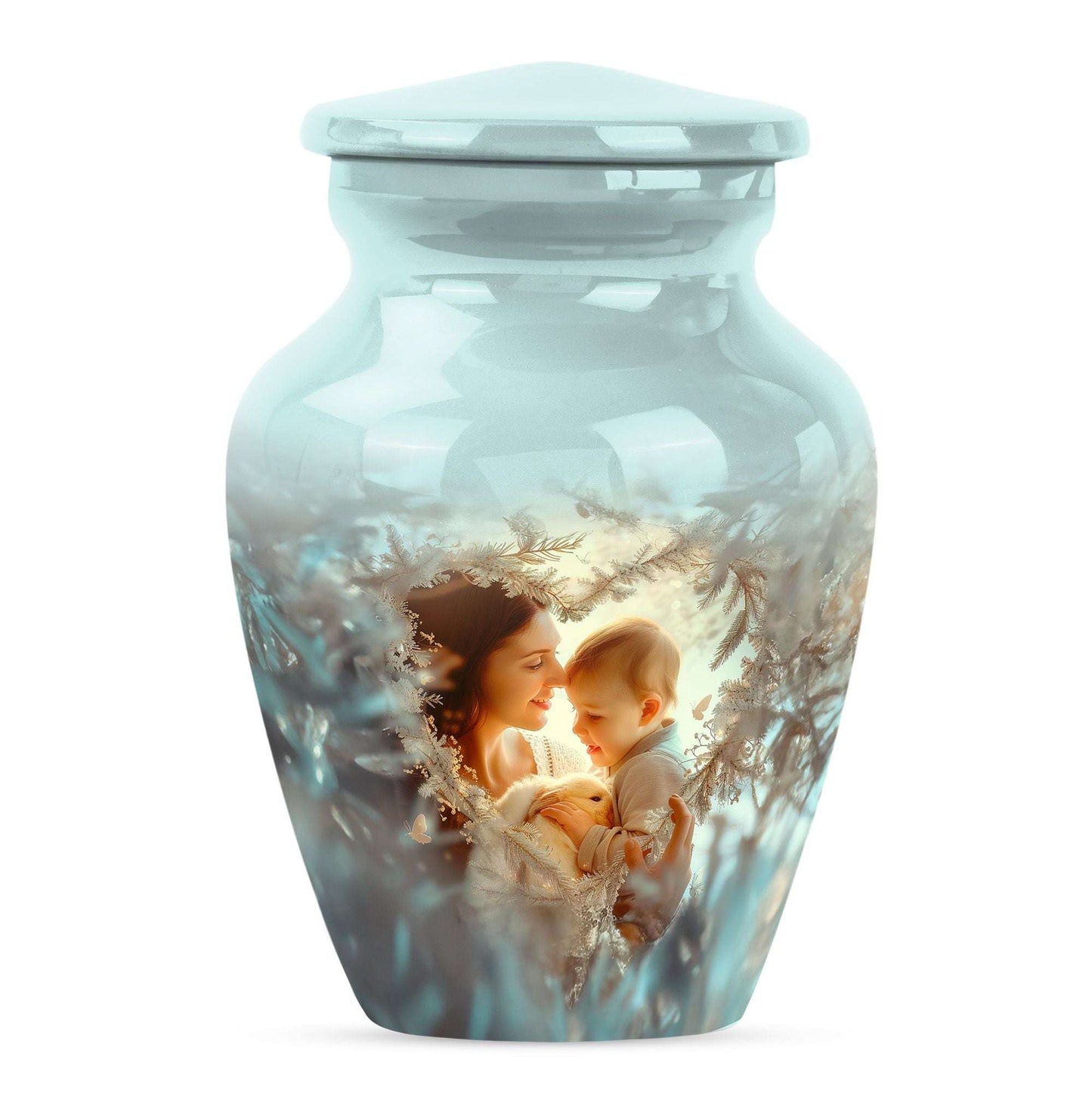 Child & Mother Memorial Urn For Human Ashes - Funeral Urn For Parents