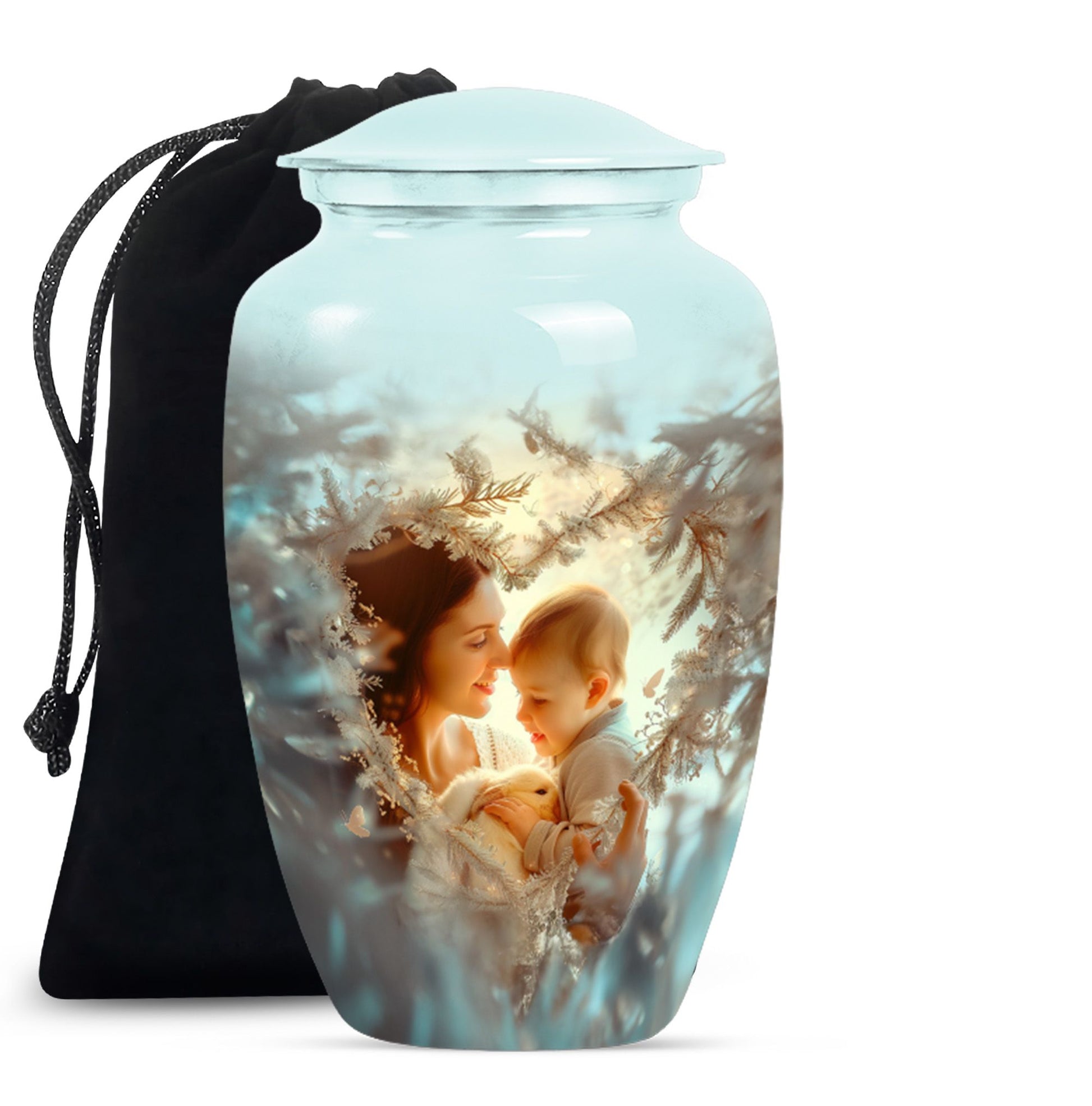 Child & Mother Memorial Urn For Human Ashes - Funeral Urn For Parents