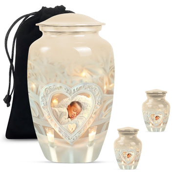 Large Urn With 2 Keepsake Urn