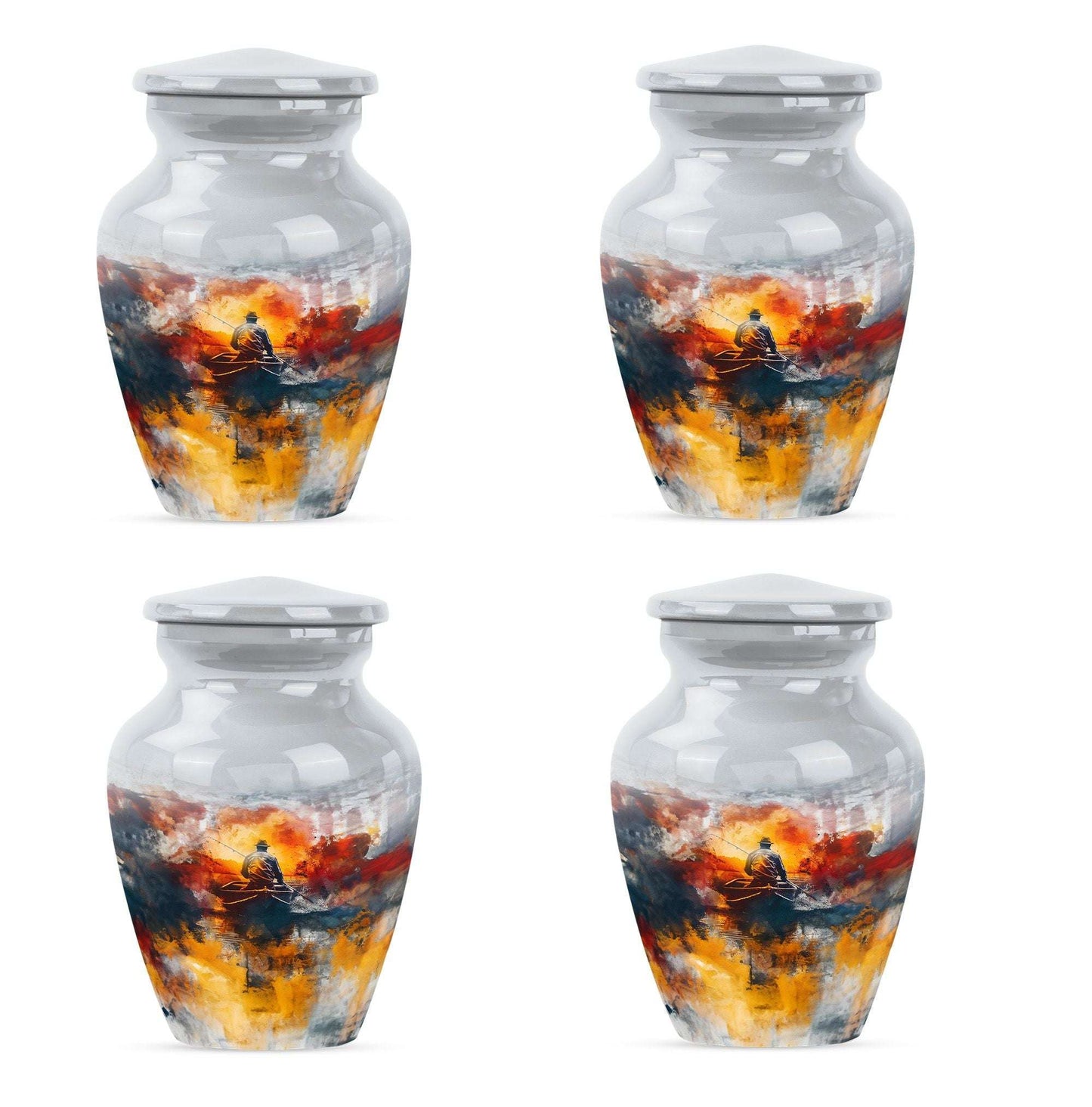 Fishing Boat Memorial Urns For Adults - Fishermen Urn For Human Ashes