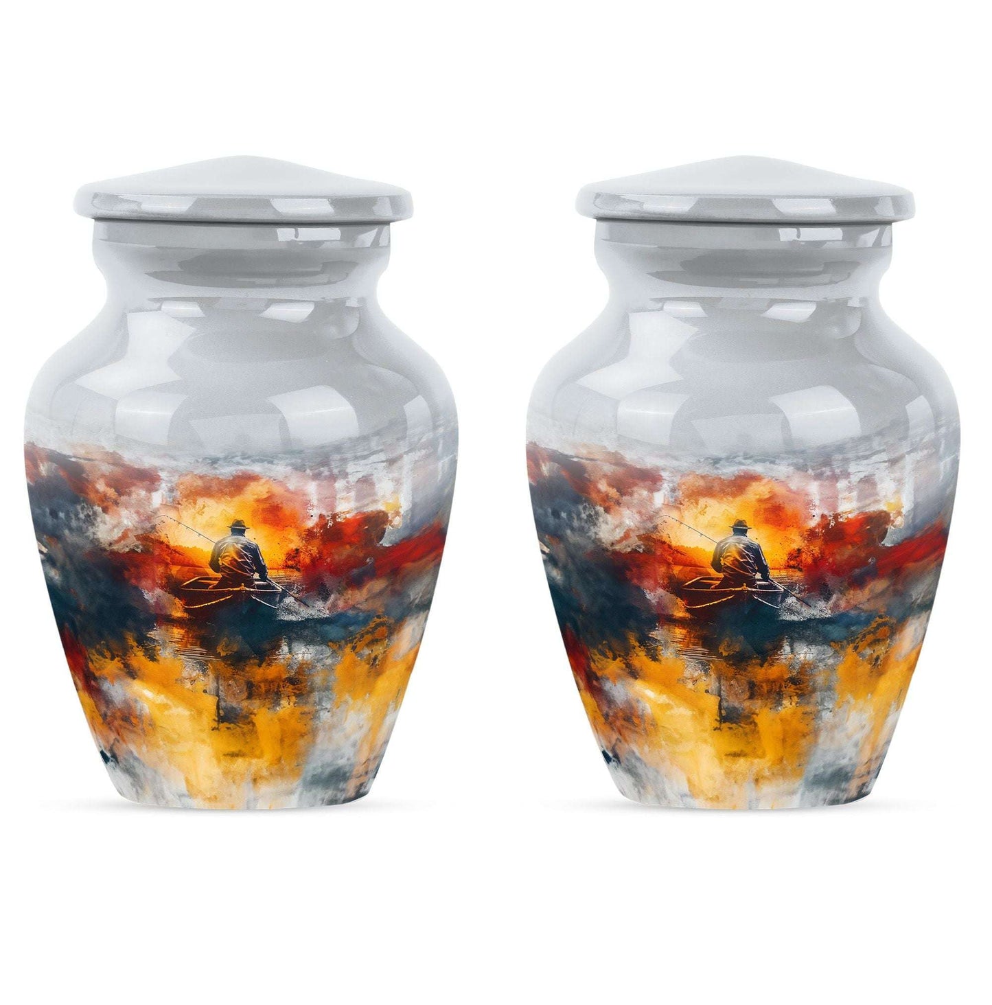 Fishing Boat Memorial Urns For Adults - Fishermen Urn For Human Ashes