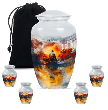 Large Urn with 4 Small Urn