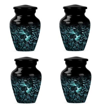 Mother & Child Keepsake For Human Ashes - Leaves Art Urn For Mom