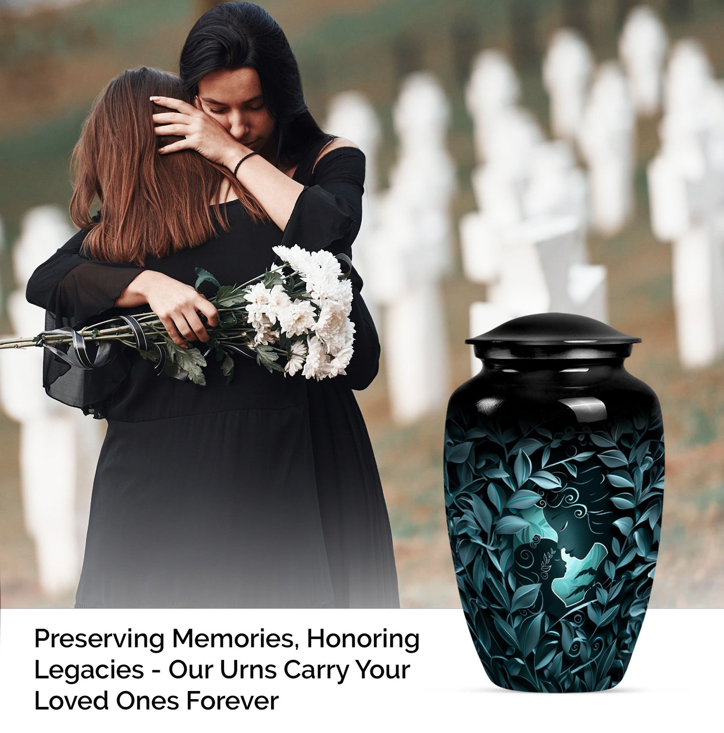 mother love Urn, Classic designed memorial funeral urn
