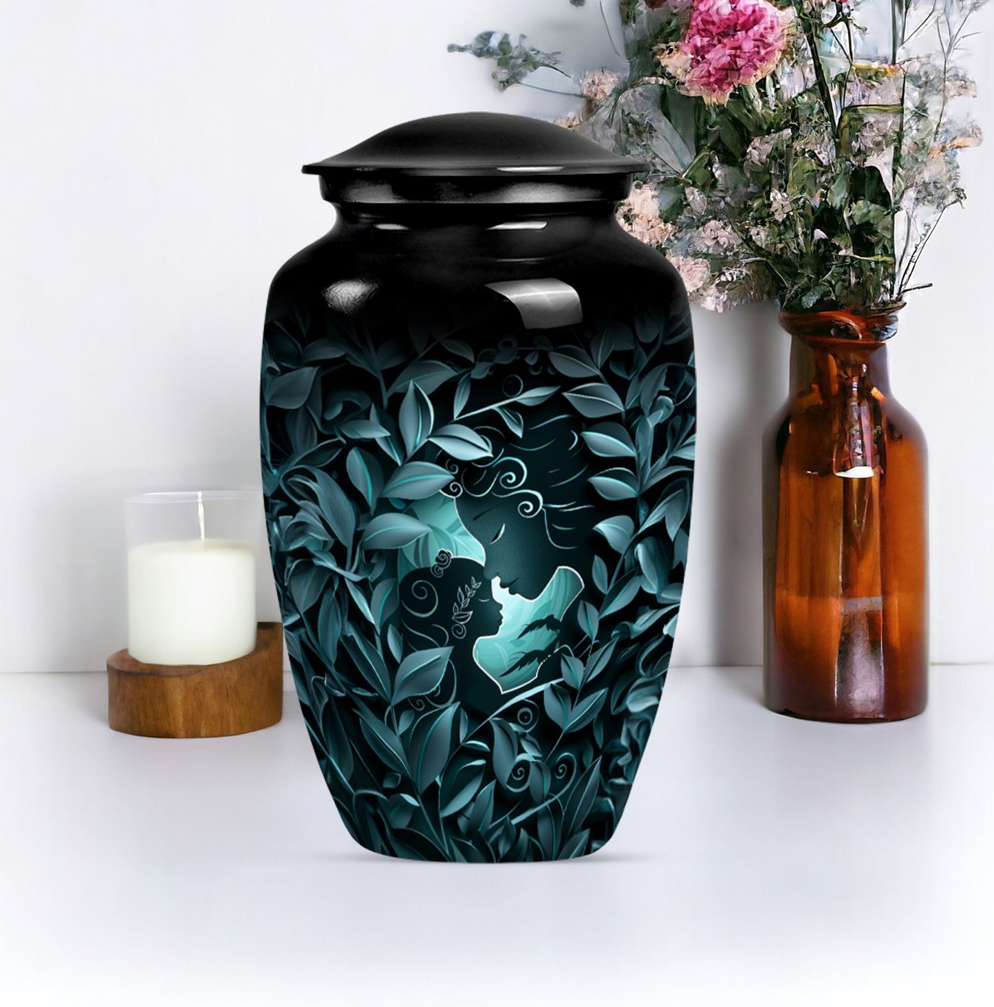 mother love Urn, Classic designed memorial funeral urn