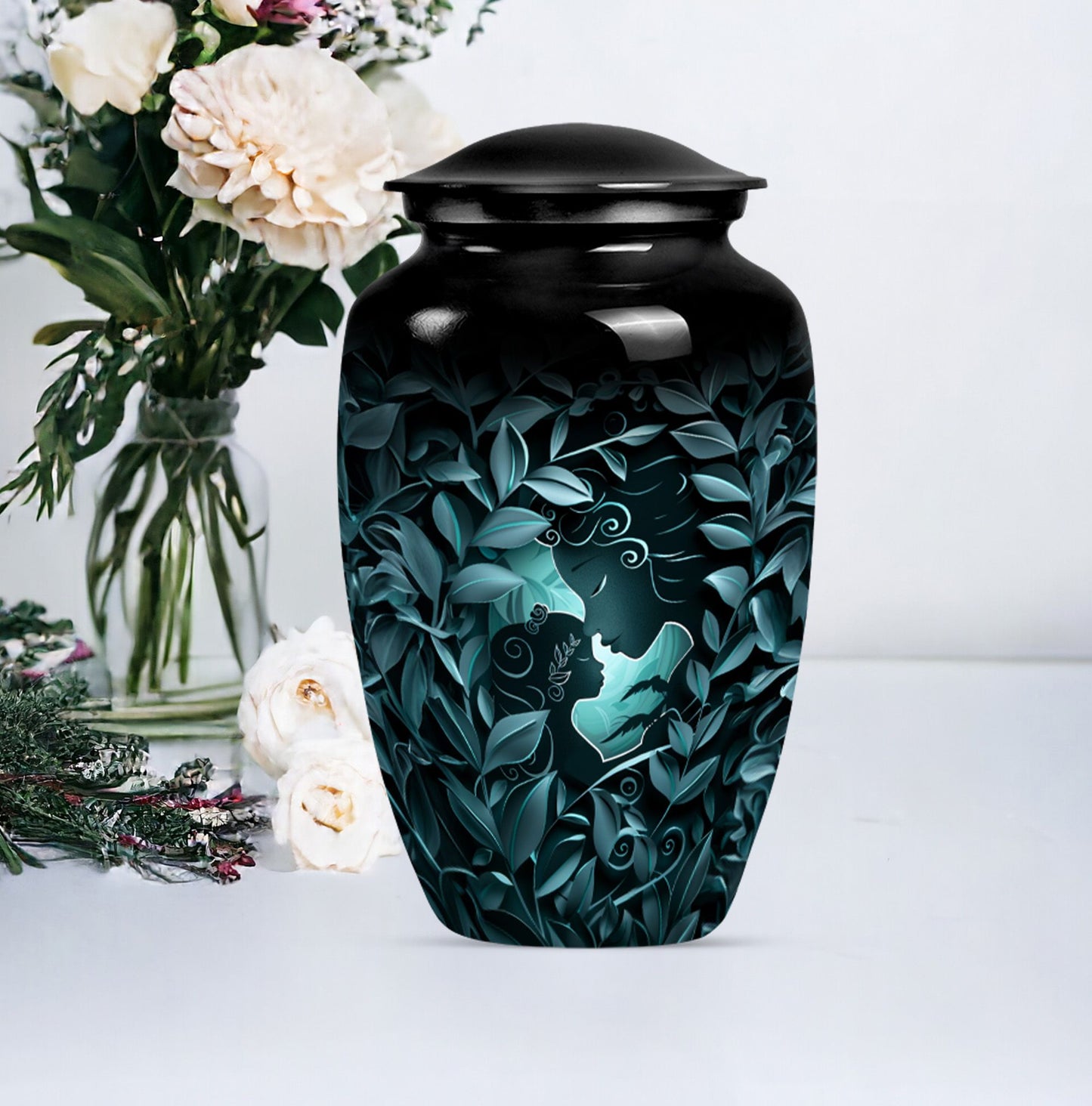 mother love Urn, Classic designed memorial funeral urn