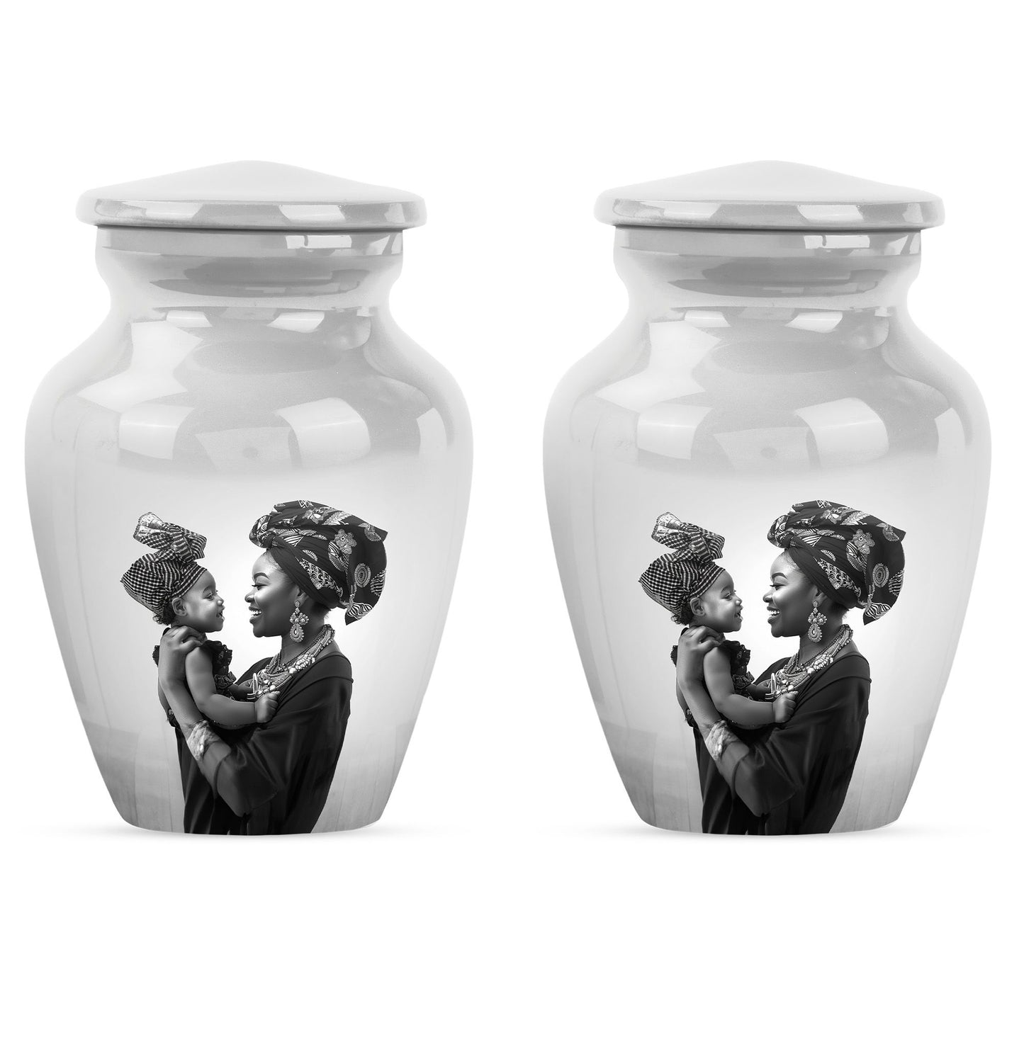 Personalized Mother Keepsake Urn for Human Ashes - 10-inch, 200 cu in - Yatskia