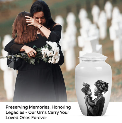 Classic 10 inch aluminium mother love urn.