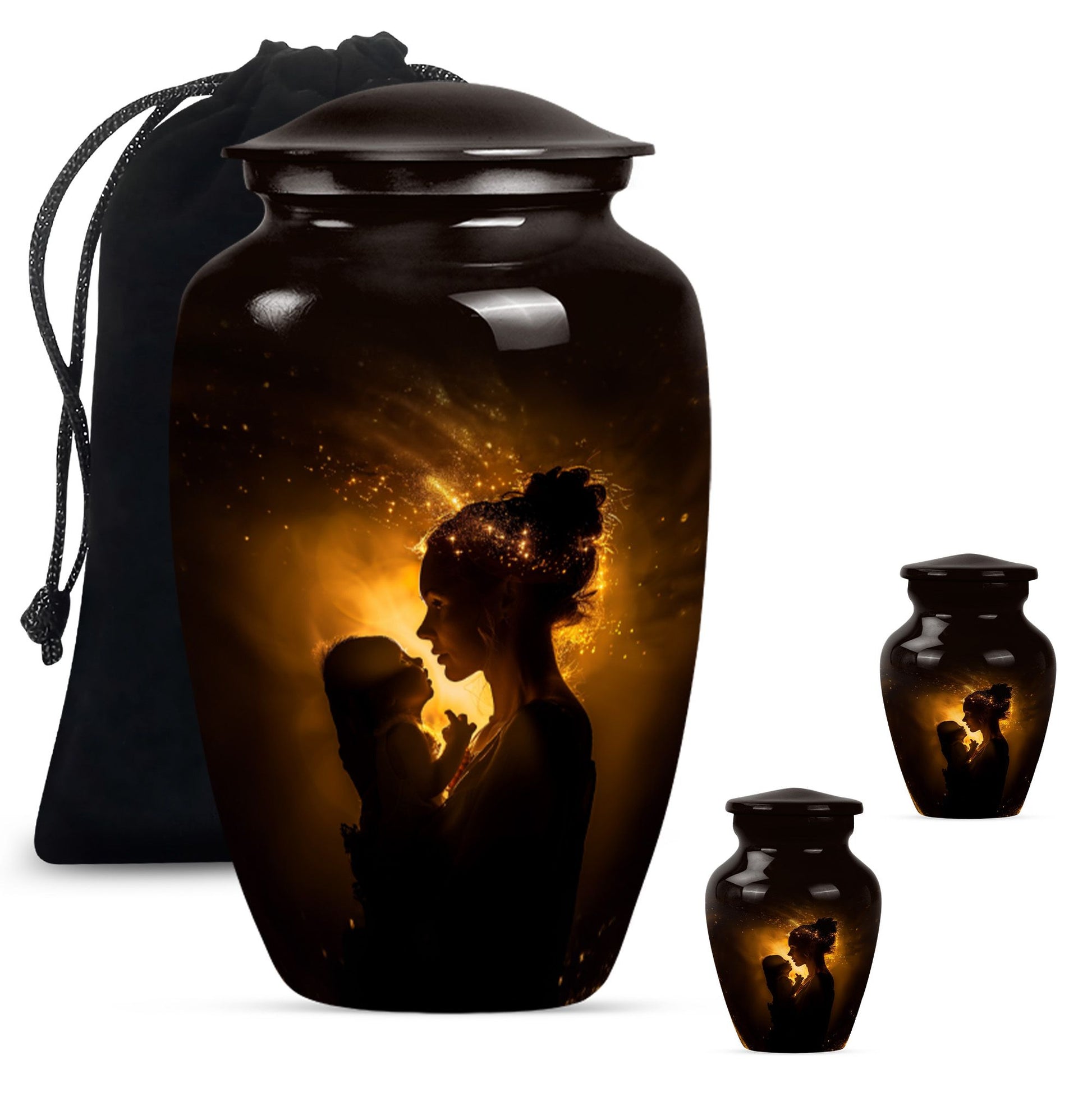 Mother And Child Memorial Urns For Ashes - Cremation Urn For Mother