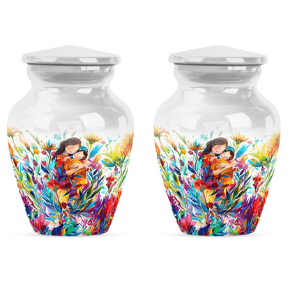 Mother Love Urn for Human Ashes – Colorful Mother's Art Memorial Urn