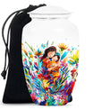 Mother love urn, classic abstract burial funeral urn for adult woman