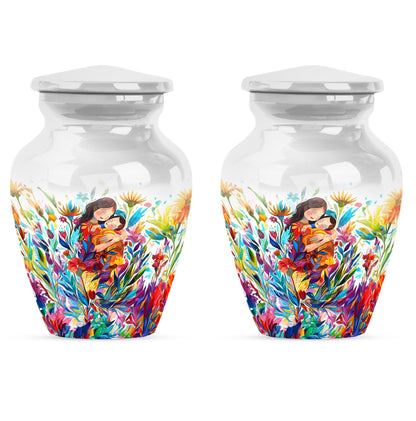 Mother love urn, classic abstract burial funeral urn for adult woman