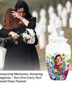 Mother love urn, classic abstract burial funeral urn for adult woman
