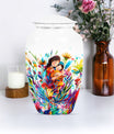 Mother love urn, classic abstract burial funeral urn for adult woman