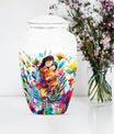 Mother love urn, classic abstract burial funeral urn for adult woman