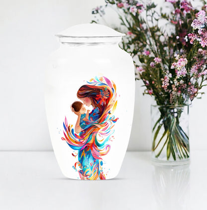 10-inch Classic urn for ashes, personalized Mother Love Urn made of aluminium