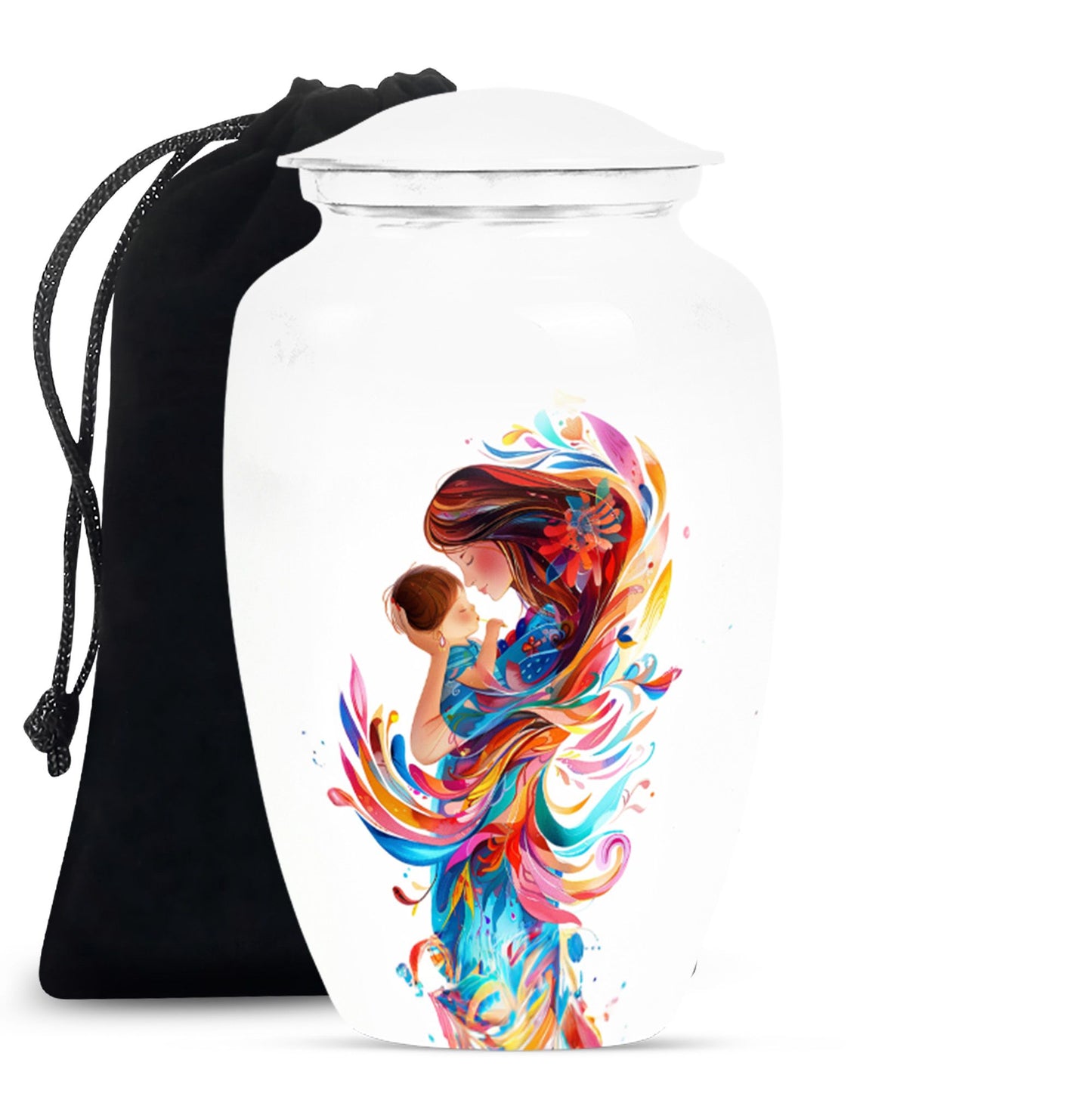 Personalized Mother Memorial Urn for Women - 10-inch, 200 cu in - Yatskia