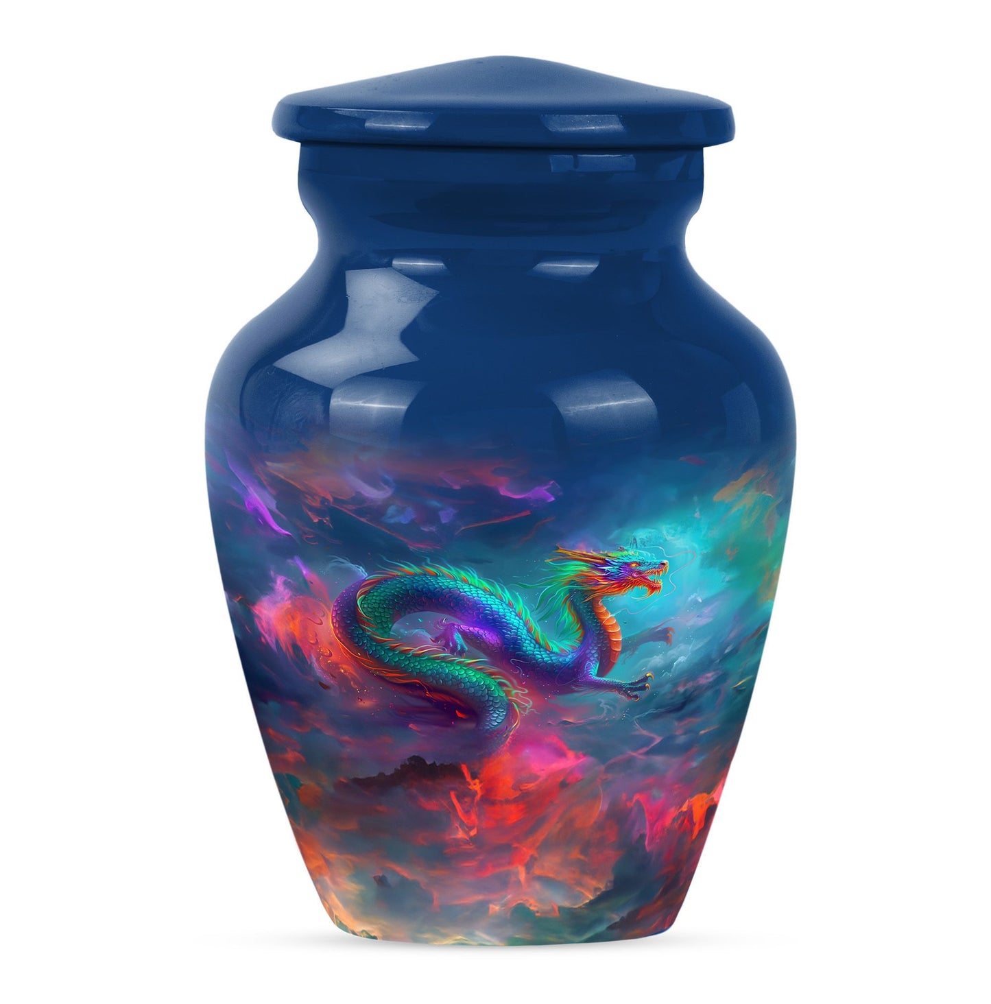 Classic dragon urn for woman's burial ashes