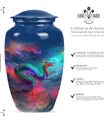 Classic dragon urn for woman's burial ashes