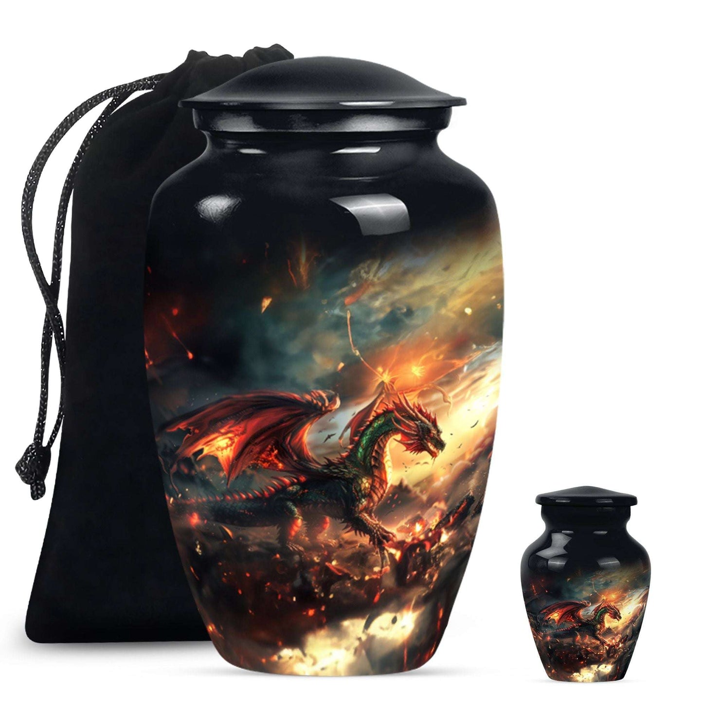Fierce Dragon Adult Size Cremation Urns - Large Size Dragon Urn