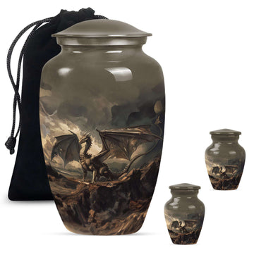 Large Urn With 2 Keepsake Urn