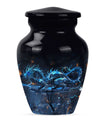 Blue Dragon Cremation Urn For Ashes - Robotic Dragon Ashes Memorial Urn