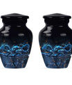 Blue Dragon Cremation Urn For Ashes - Robotic Dragon Ashes Memorial Urn