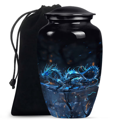 10-inch dragon urn, classic design.