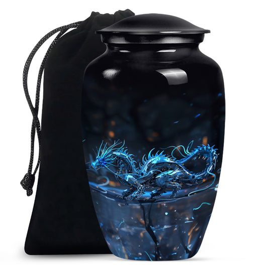 10-inch dragon urn, classic design.