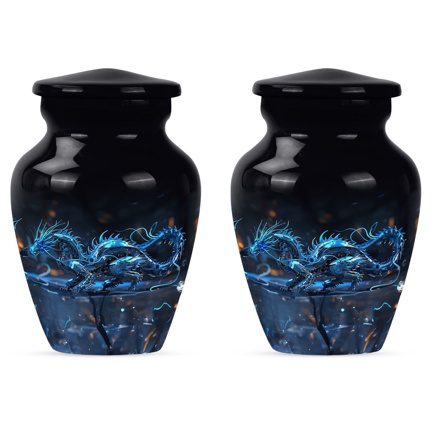 10-inch dragon urn, classic design.