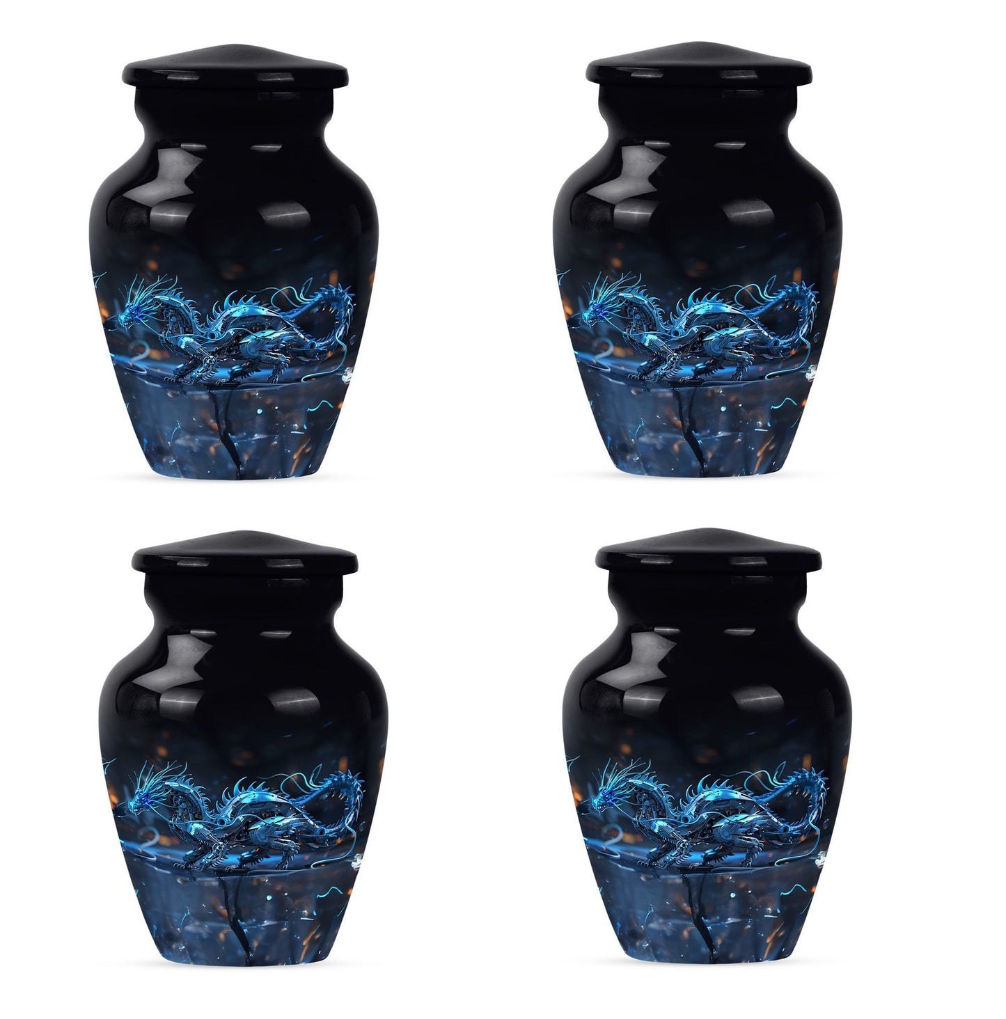 10-inch dragon urn, classic design.