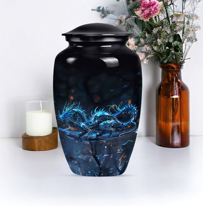 10-inch dragon urn, classic design.