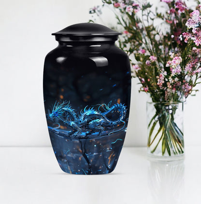 10-inch dragon urn, classic design.