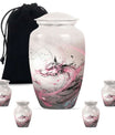 Pink Dragon Keepsake & Large Cremation Urns For Human Ashes