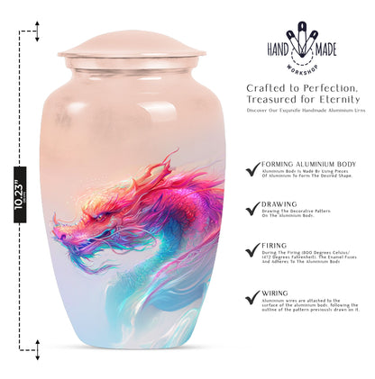 10 inch classic dragon urn in for adult ashes