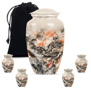 Large Urn with 4 Small Urn