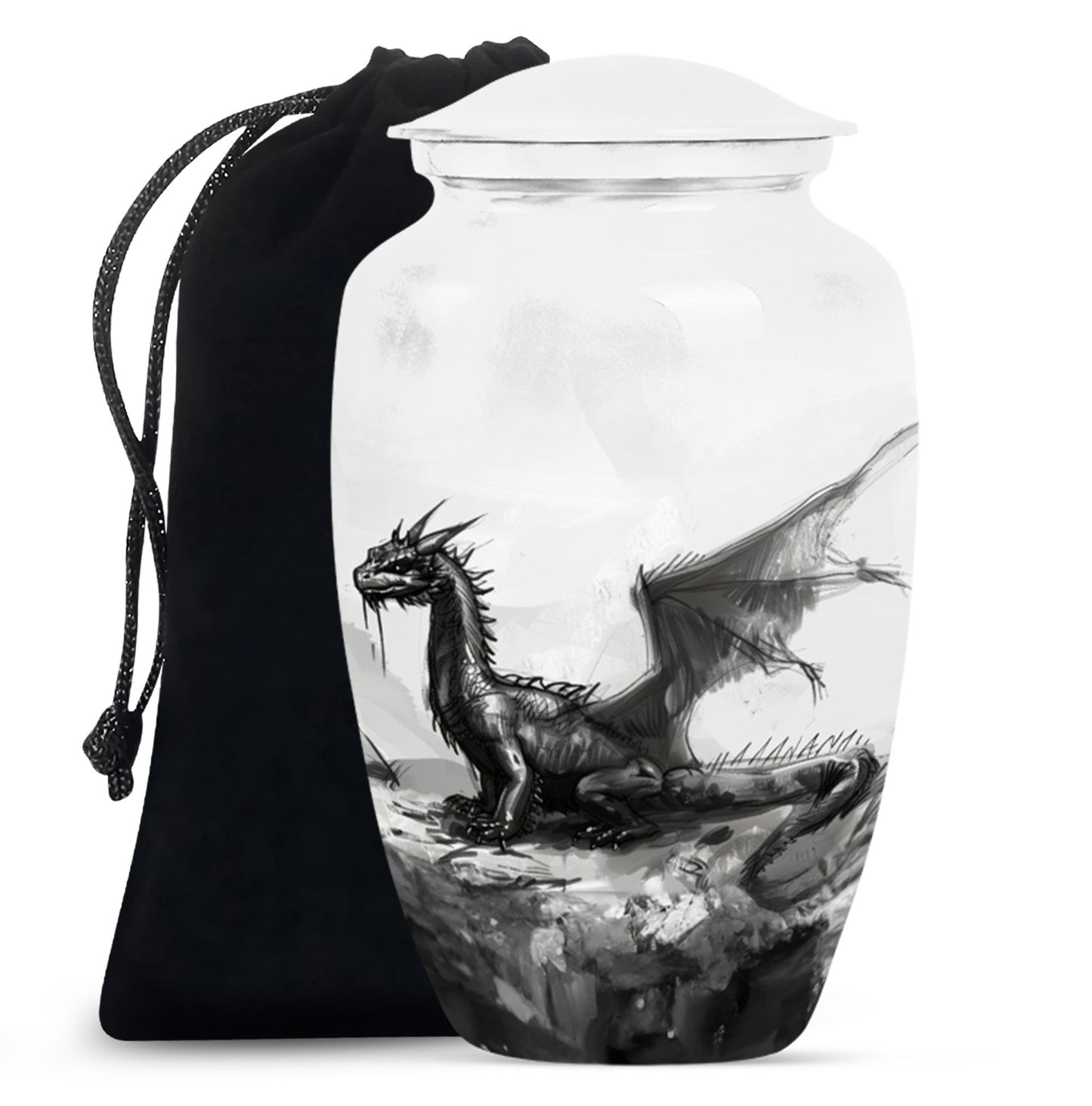 classic dragon urn for cremation ashes