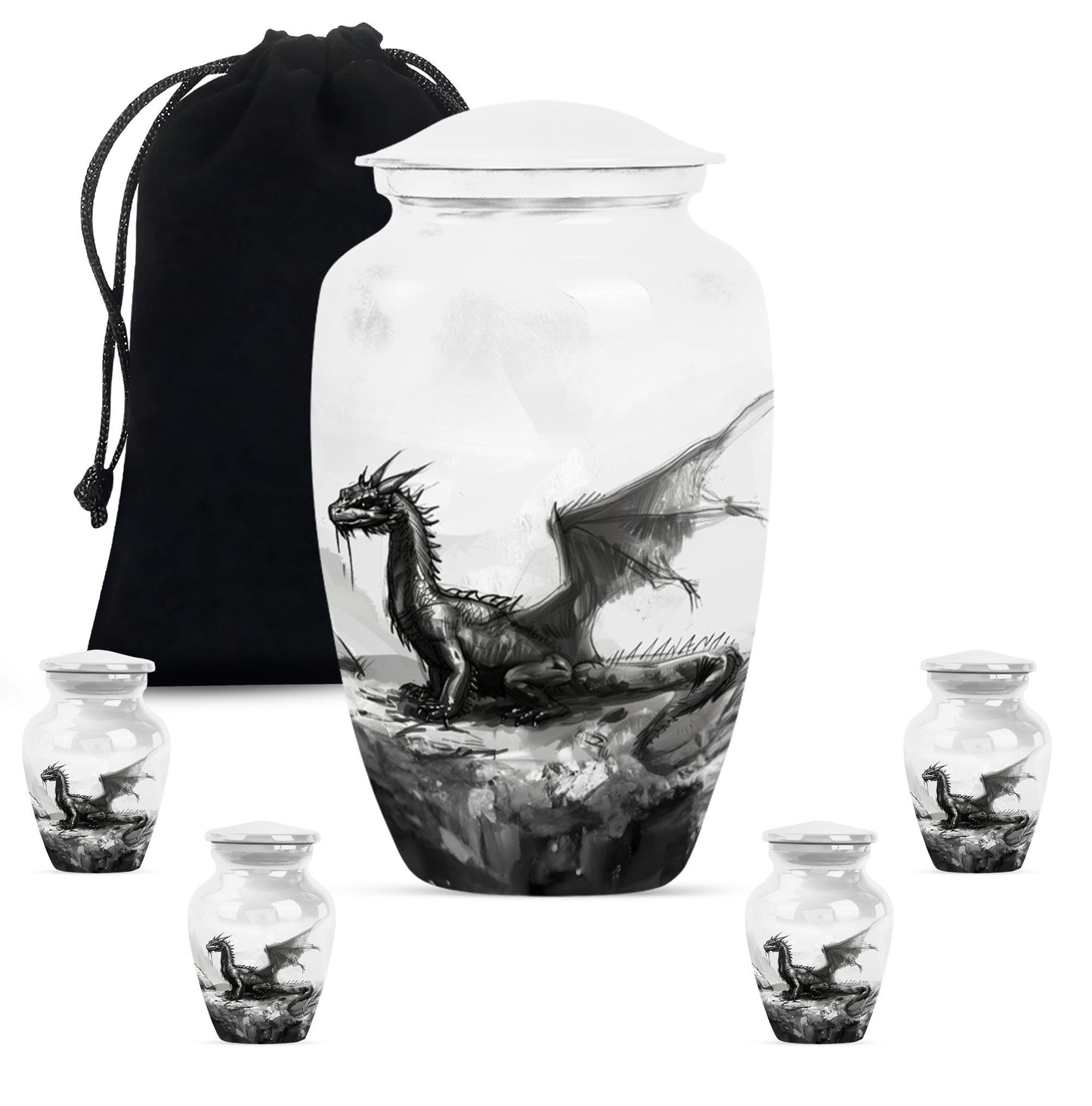 classic dragon urn for cremation ashes