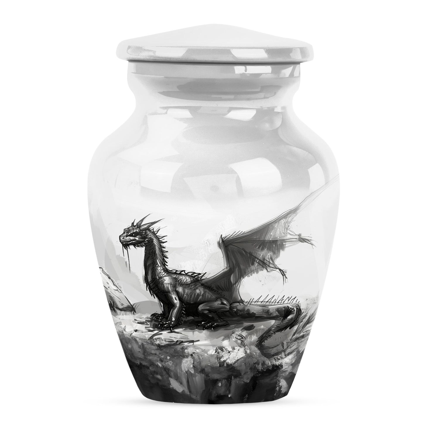 classic dragon urn for cremation ashes