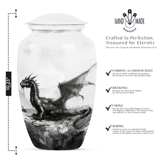 classic dragon urn for cremation ashes