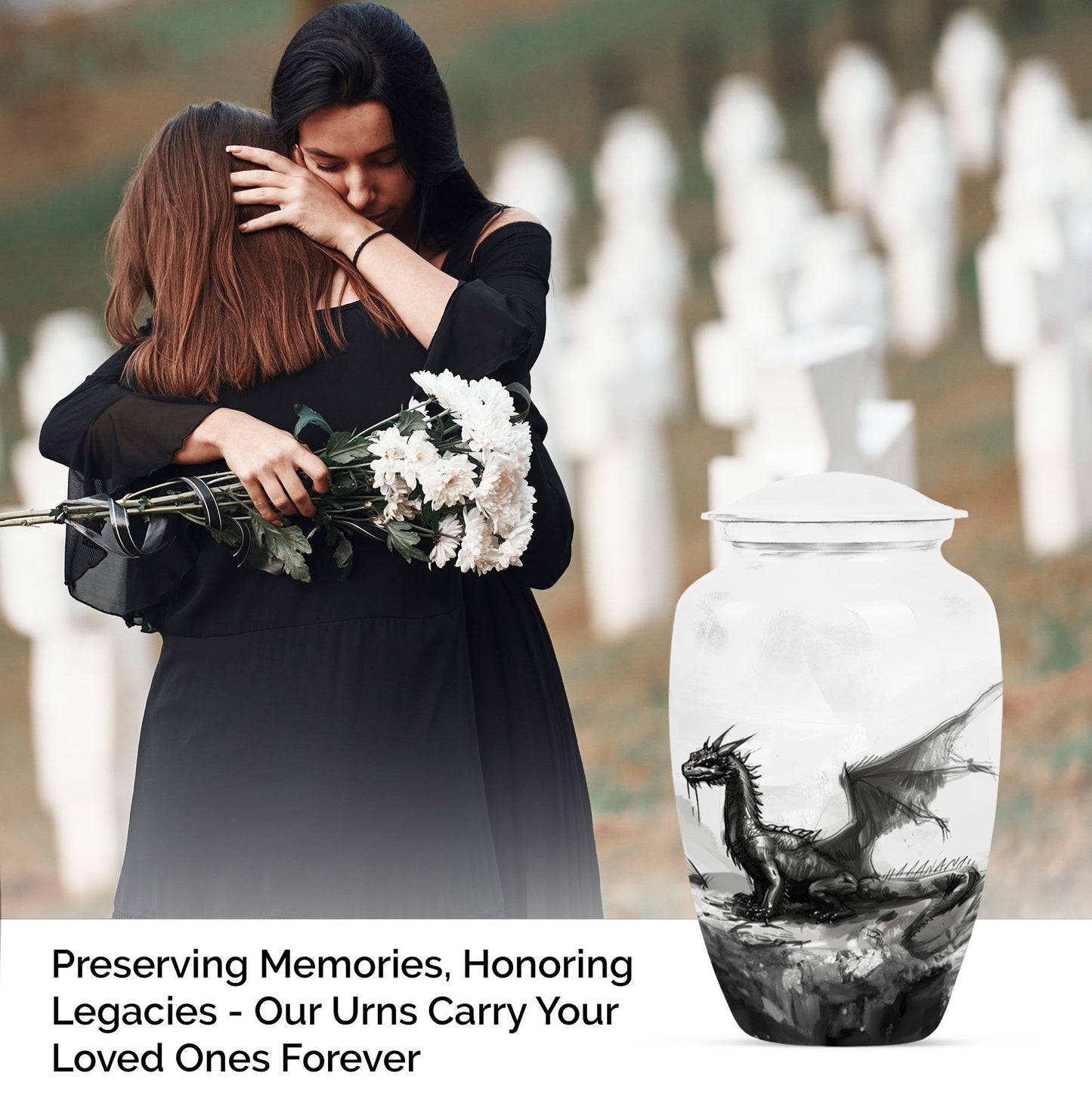 classic dragon urn for cremation ashes