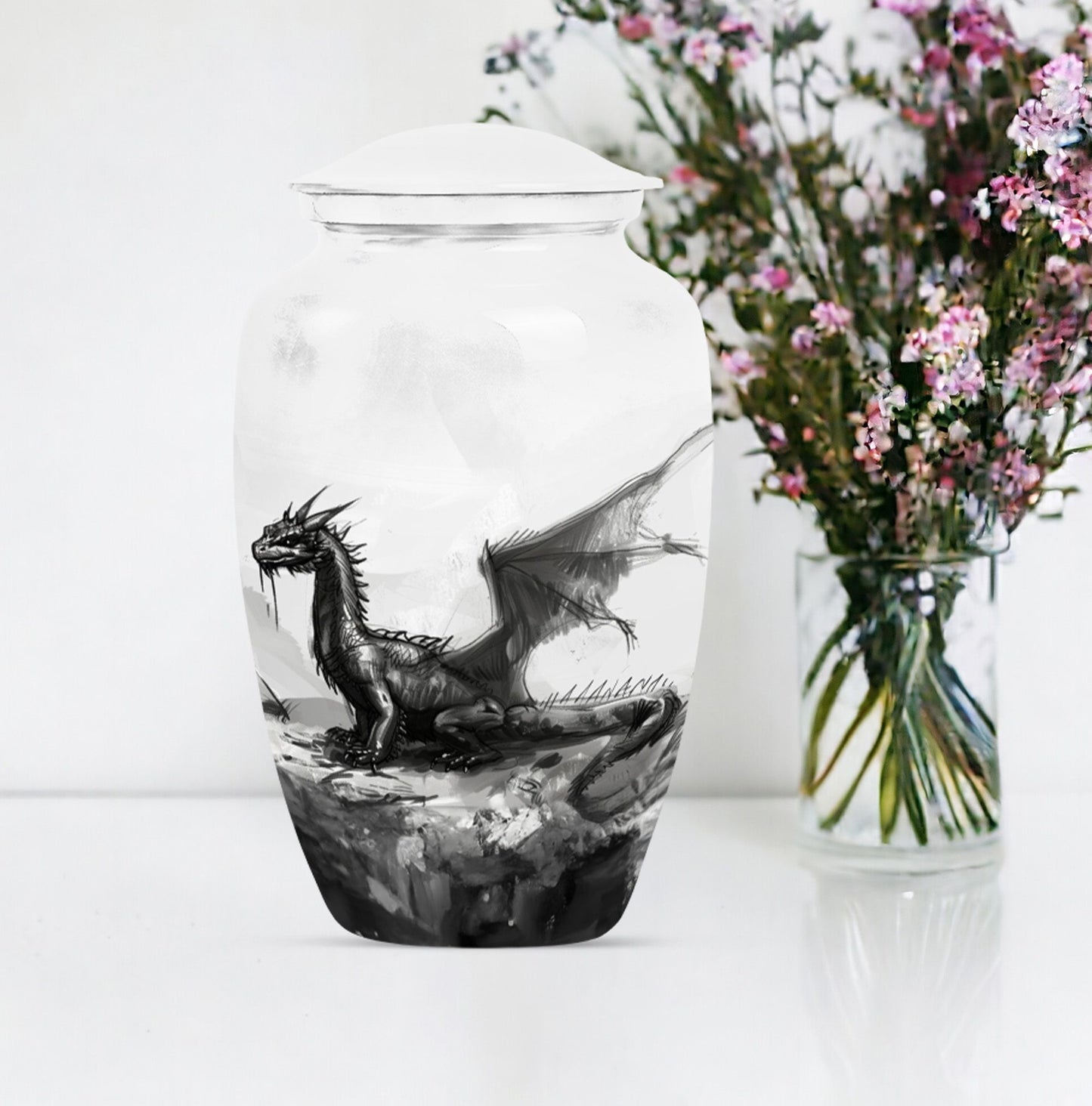 classic dragon urn for cremation ashes