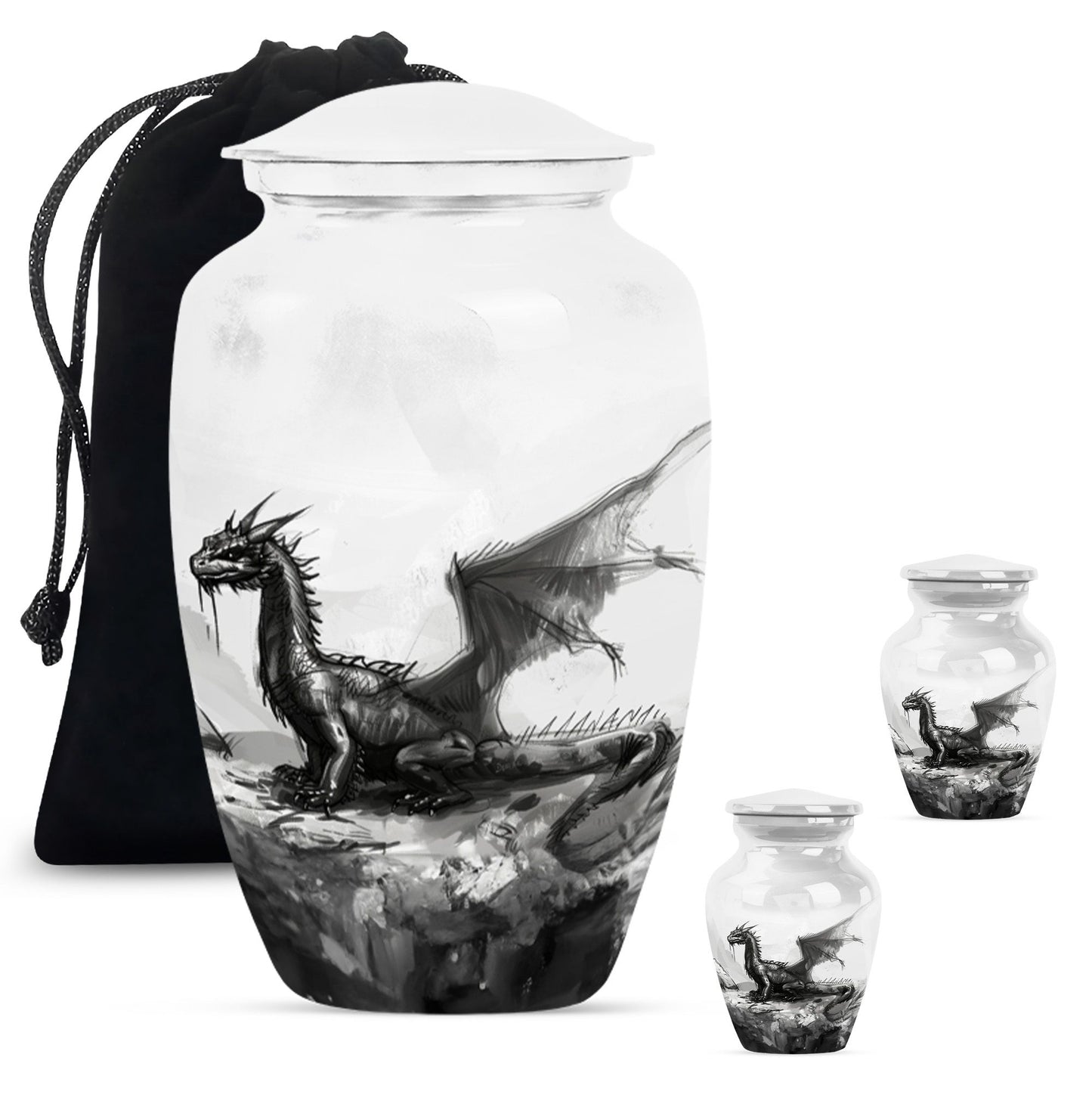 classic dragon urn for cremation ashes