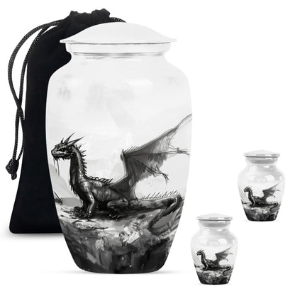 classic dragon urn for cremation ashes