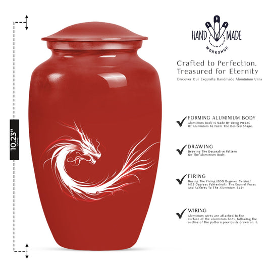 10-inch dragon urn for men
