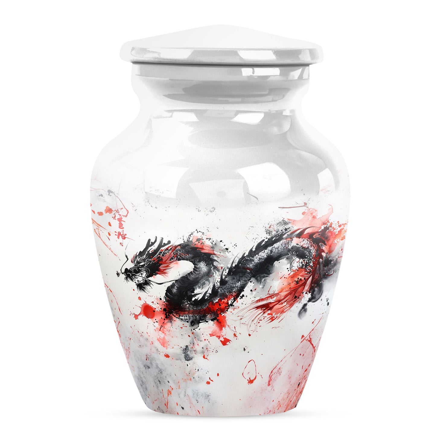 classic dragon urn for ashes, customizable memorial