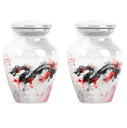 classic dragon urn for ashes, customizable memorial