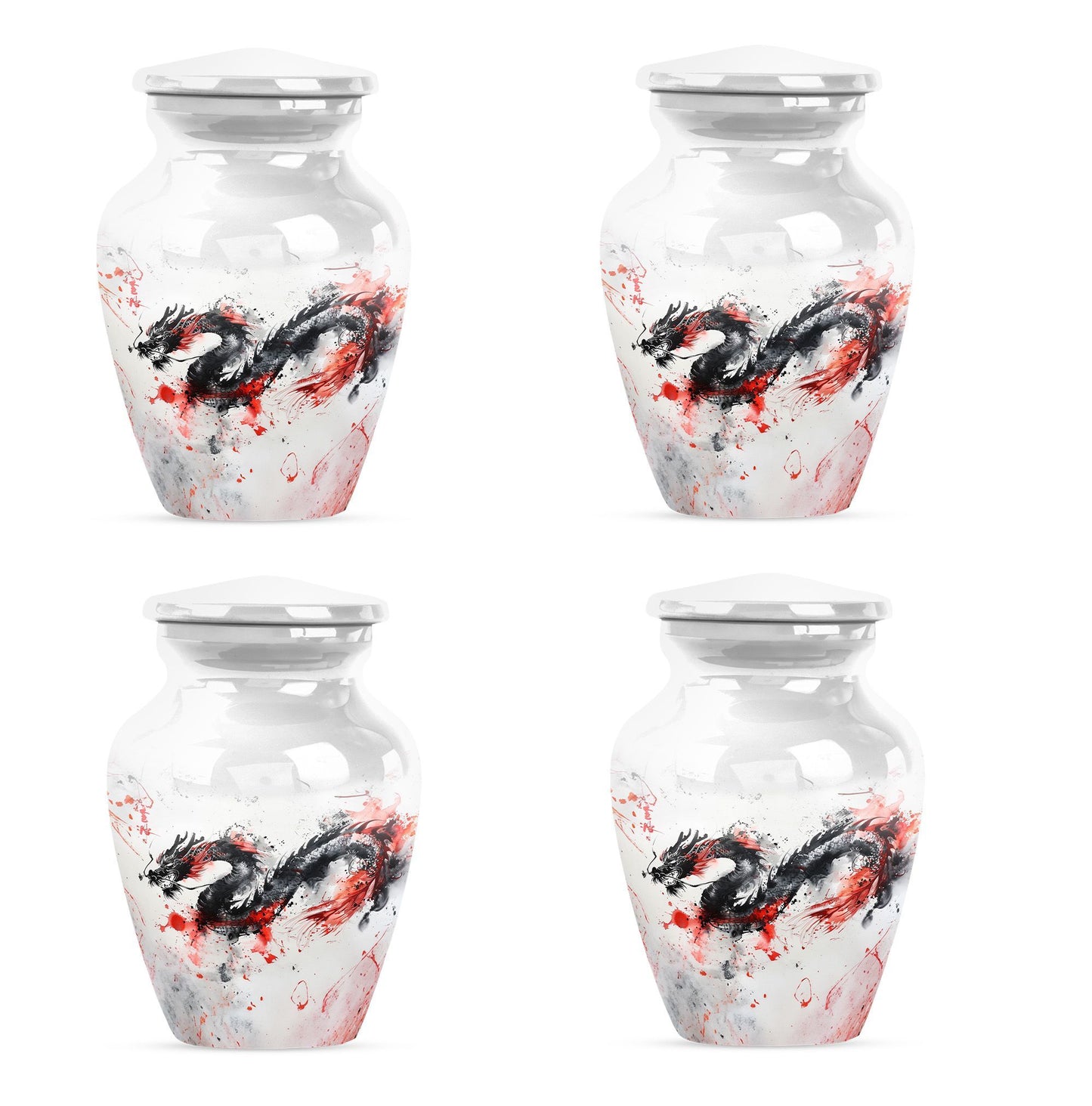classic dragon urn for ashes, customizable memorial